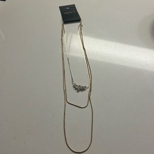Forever 21 - gold 3 layer necklace - new with tags
